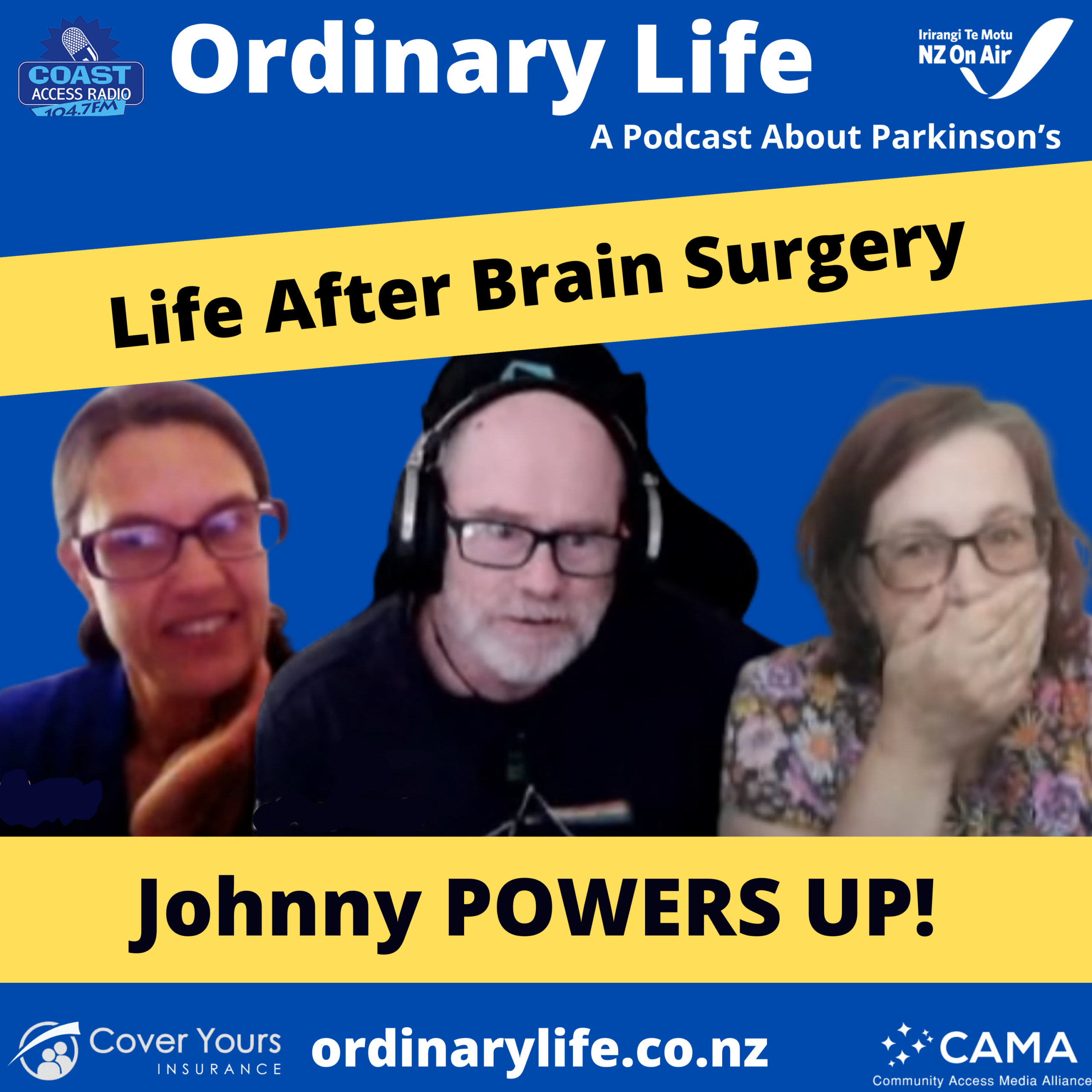 Image shows cutouts of Emma Johnny and a shocked looking kitty.